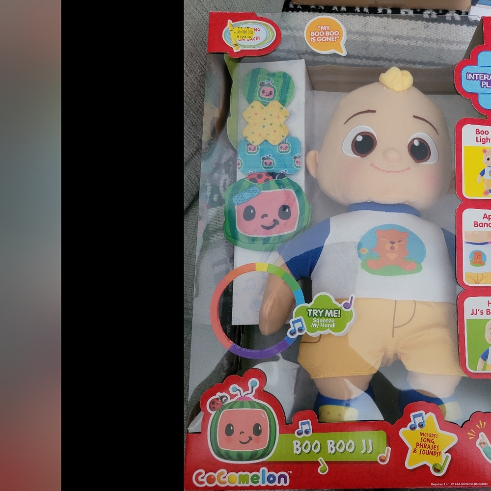 CoComelon Boo Boo JJ Plush New & Interactive Play Lights up & Heals All Boo Boos